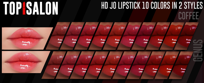 TOP1SALON - HD JO LIPSTICK (Genus) COFFEE