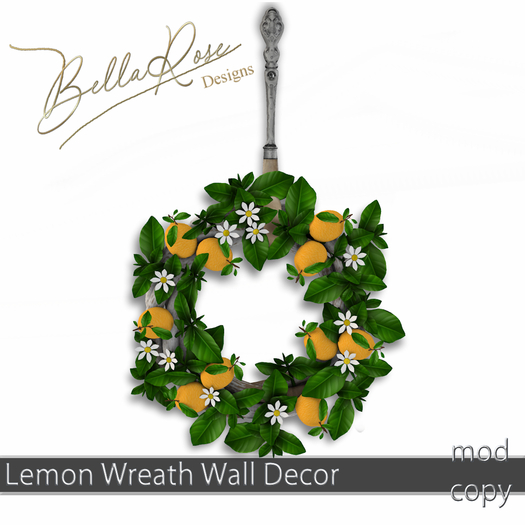[BR] Lemon Wreath Wall Decor