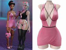 -[ vagrant ]- Charlotte Dress, Top, Harness - Warm Pink