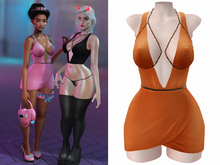 -[ vagrant ]- Charlotte Dress, Top, Harness - Orange