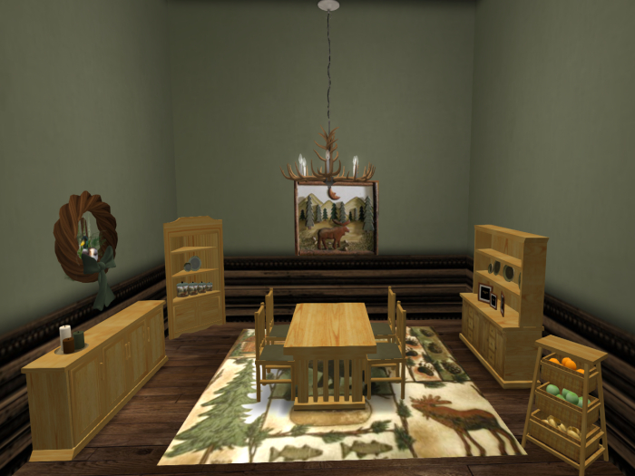 Pine Log Dining Room ~ Complete Dining Room Set