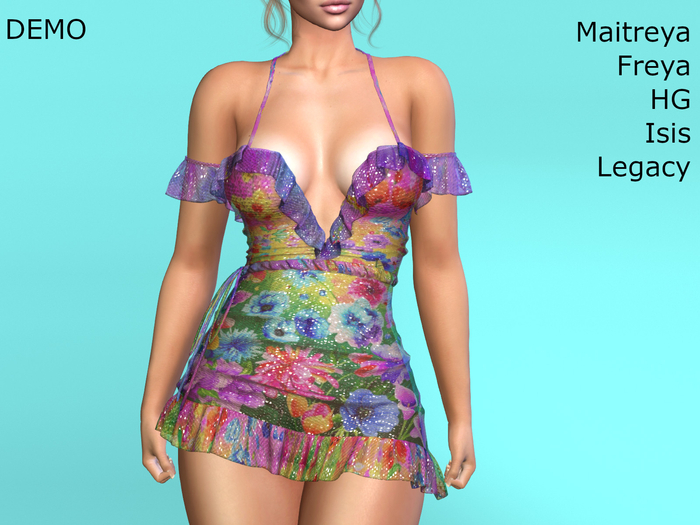 ~PP~ DEMO Sequined Ginger Dress - Sheer Bouquet