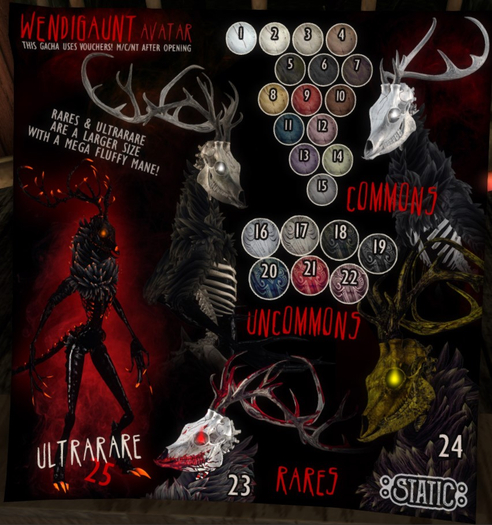 ::Static:: Wendigaunt Avatar VOUCHER - 24 {Deep Woods} RARE