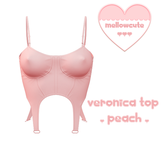 mellowcute-veronica top-peach