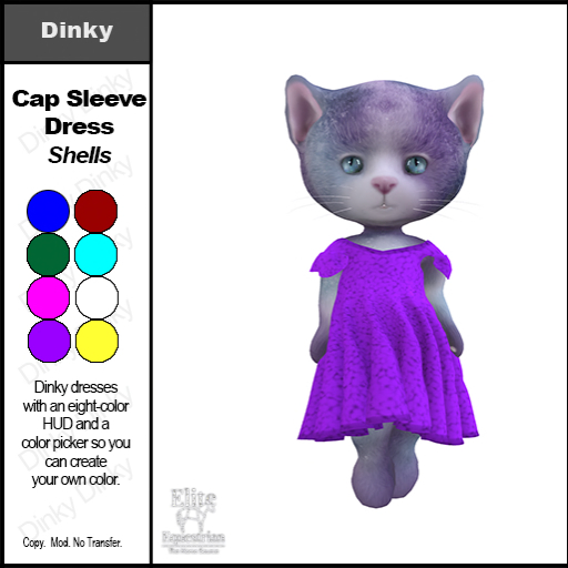 *E* Dinky Cap Sleeve Dress Shell [Add & Click to Open]