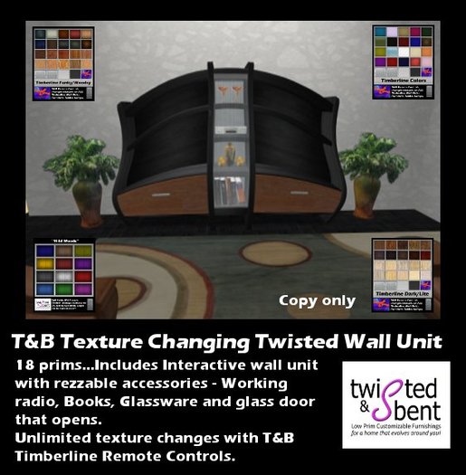 T&B Texture Changing Interactive Timberline Twisted Wall Unit