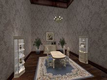 Queen Anne White Washed Dining Room ~ Complete Dining Room Set