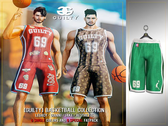 GUILTY 059 Basketball Pants Green