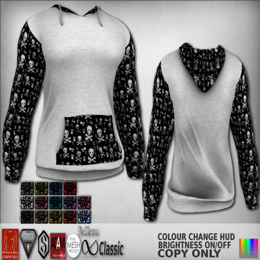 *DCDM* Hoodie: Skulls W (Add)