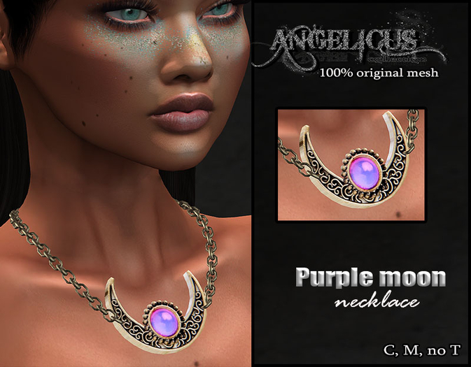 ::ANGELICUS:: Necklace-Purple moon
