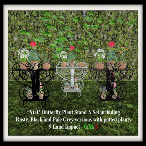 *Xtal* Butterfly Plant Stand Set A