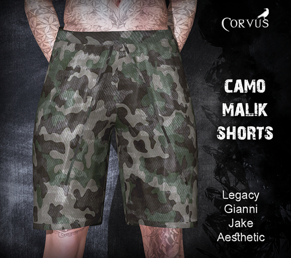 Corvus : Camo Malik Shorts