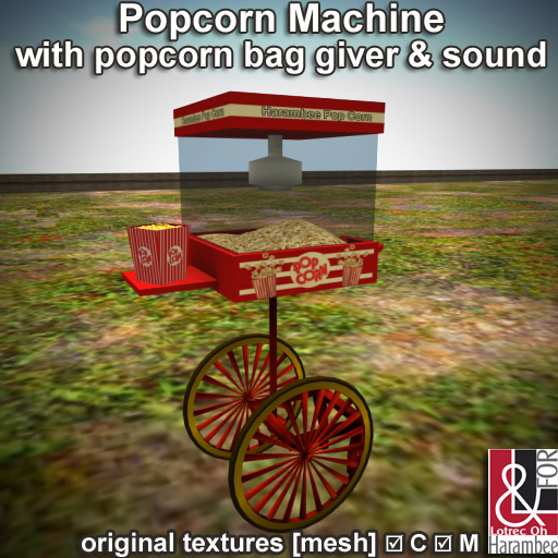 Popcorn Machine with bag giver & sound