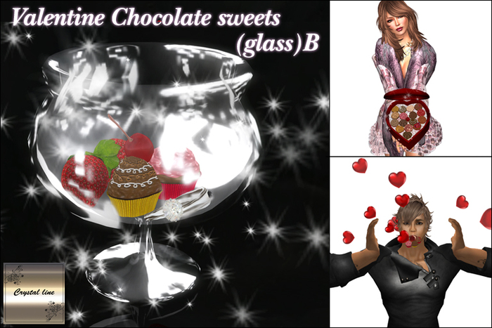 ((Crystal line))Valentine Chocolate sweets(glass)B