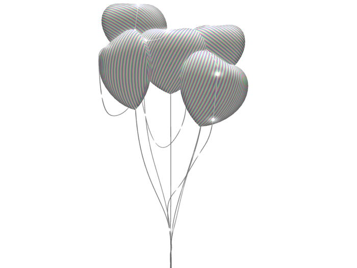 Balloon weiss gestreift