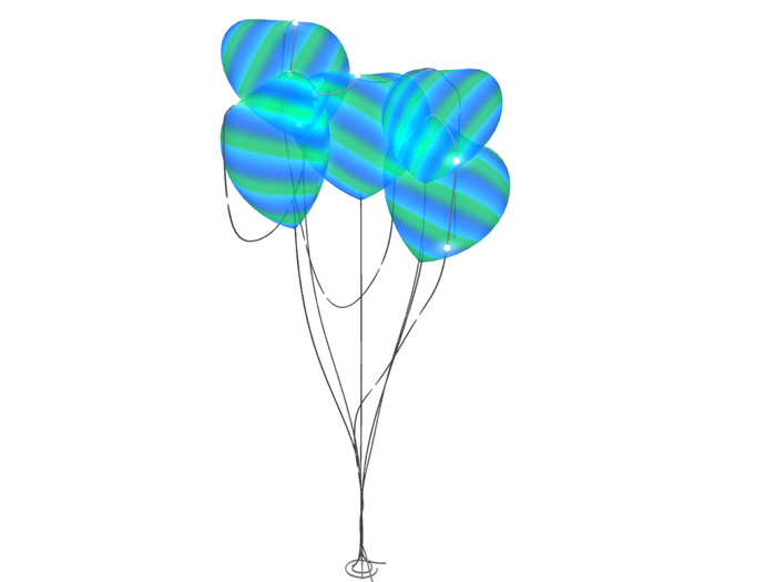 Balloon blau gestreift