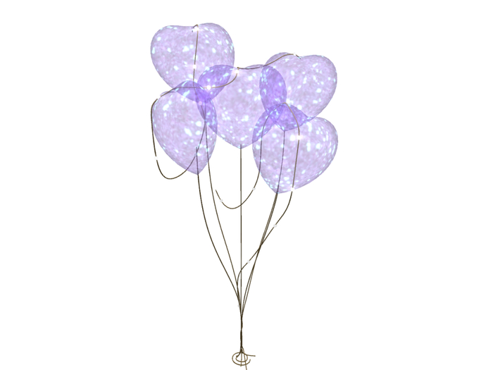 Balloon blau glitter transparent
