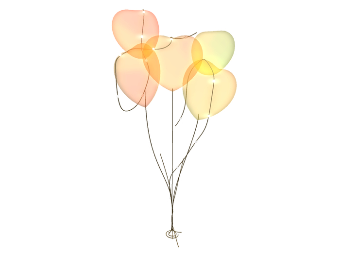 Balloon peach transparent