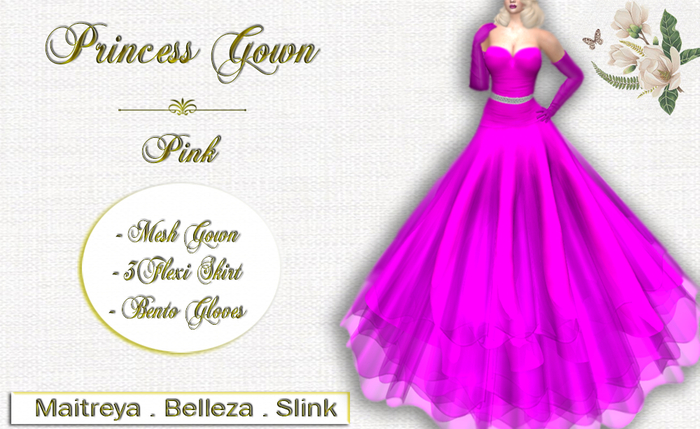 =LCS= Princess Mesh Gown - PINK