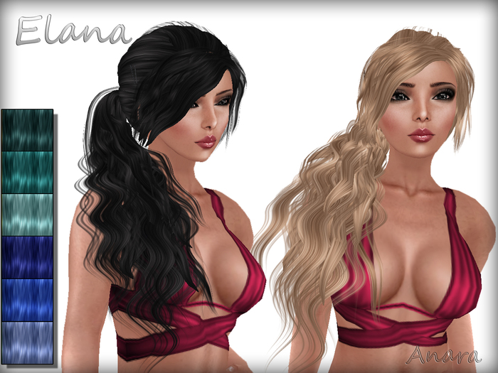[Anara Hair] - Elana - Blues & Teals Pack