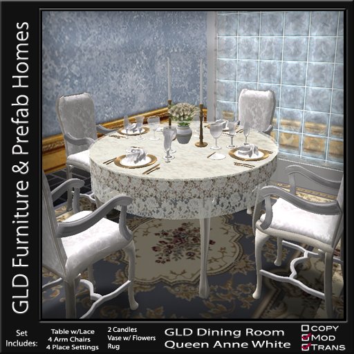 GLD Dining Room Queen Anne White