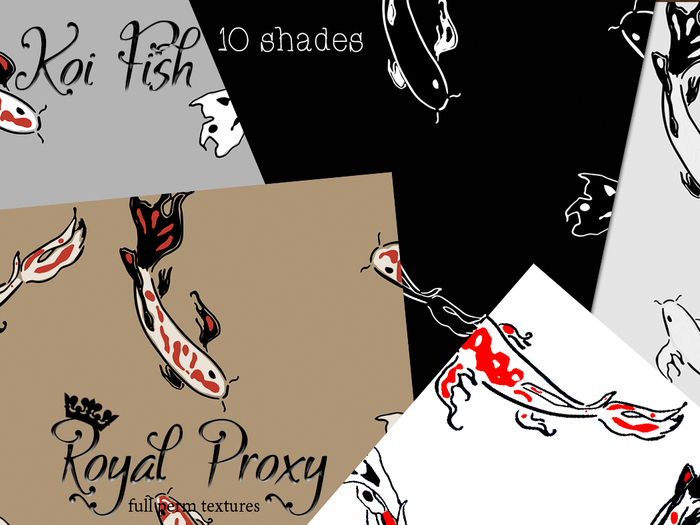 RP 10 Full Perm Texture Koi Fish Seamless Pattern