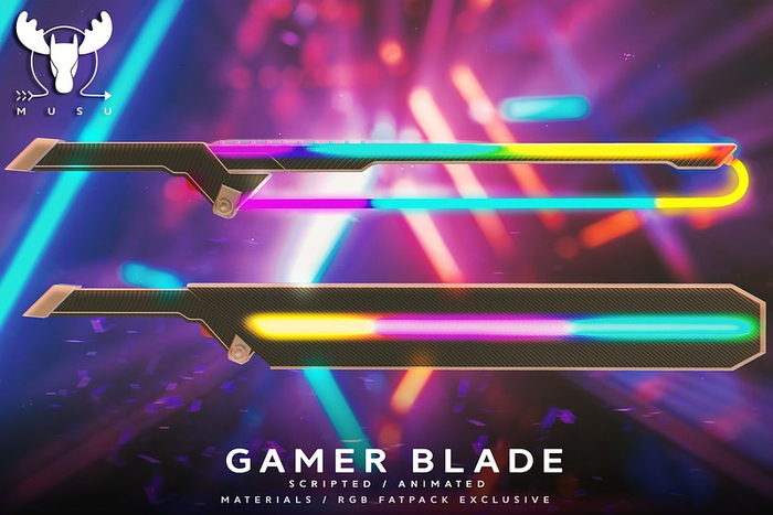 -MUSU- Gamer Blade Blue-Teal