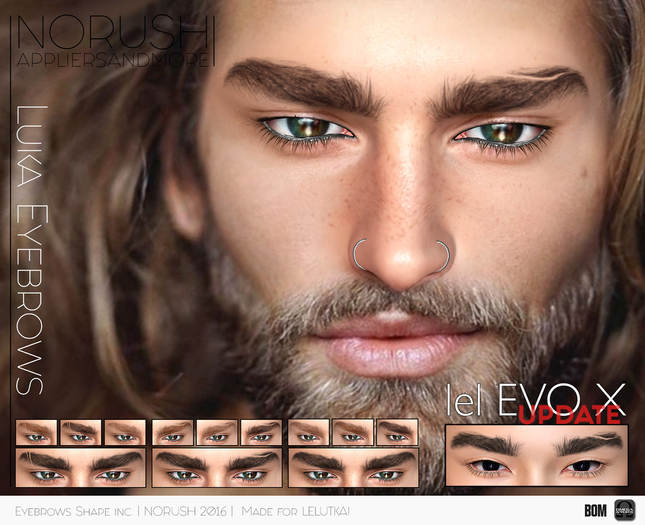 [Norush] Luka Eyebrows (BOM for evo&evox-Omega)