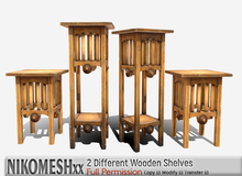 ::NIKOMESH::Full Permission 2 Different Wooden Shelves