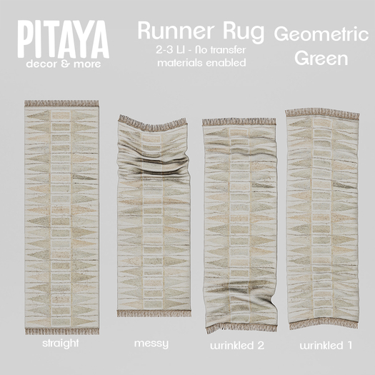 Pitaya - Runner Rug - Geometric Green