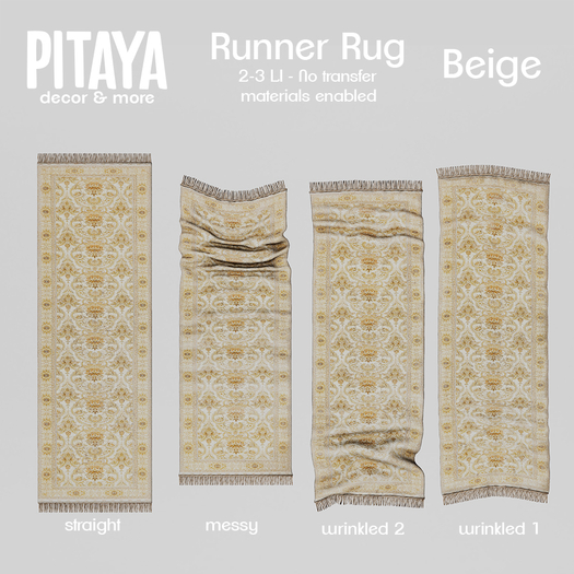 Pitaya - Runner Rug - Beige
