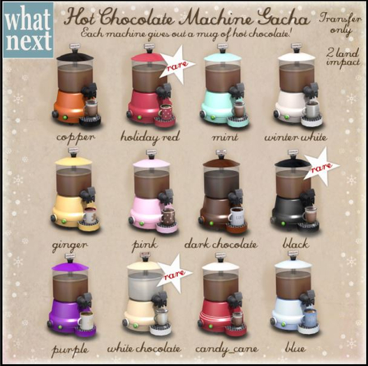 {what next} Black Hot Chocolate Machine (boxed) RARE