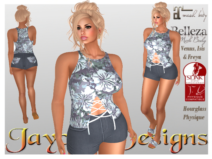 JCD Blue camo leaf outfit 