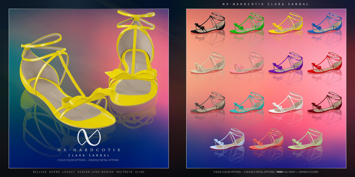 NX-Nardcotix Clara Sandal Full Pack