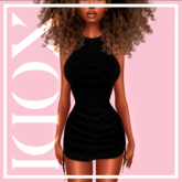 XODI - Amber Dress - "BLACK DIAMOND"