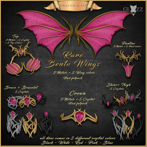 29 [Glitzz] Draconia  Bracer+Bracelet-Silver/Blue