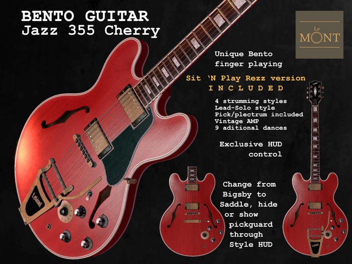Bento Guitar Jazz 355 Cherry