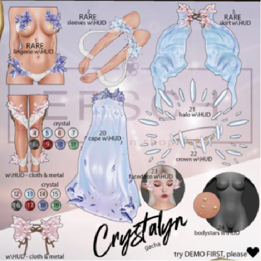 09. ERSCH - Crystalyn Gacha {Lara} garters&anklets -red-