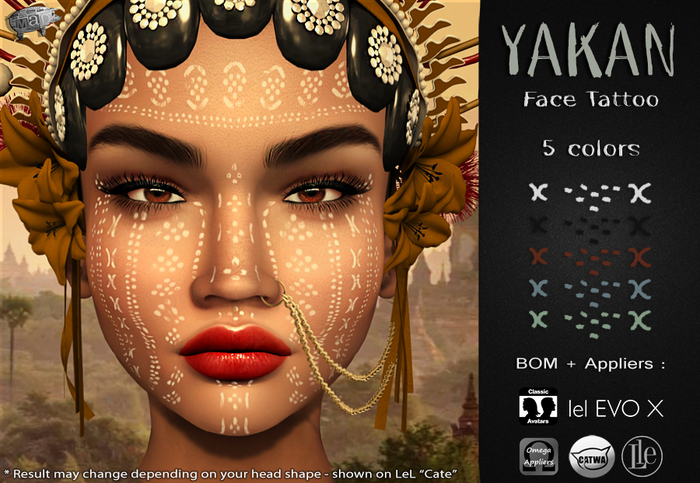 Mad' - Yakan FaceTattoo [APPLIERS + Tattoo]