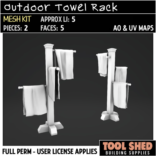 Tool Shed - Outdoor Towel Rack Mesh Kit