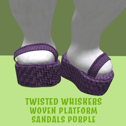 *TW* WOVEN PURPLE PLATFORM SANDALS