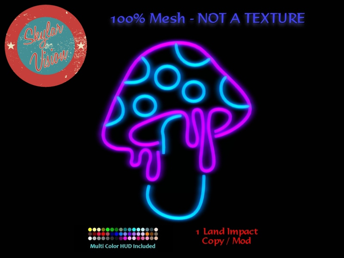 SkylarVision - Neon Mushroom Sign