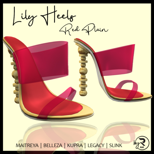 :: RUE :: Lily Heels - Red Plain [ADD TO UNPACK]