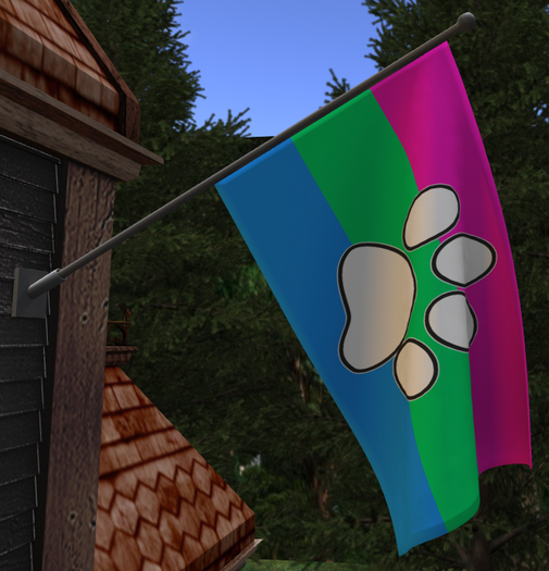 [AFK Cafe] Wall Flag - Furry Pride (Polysexual)