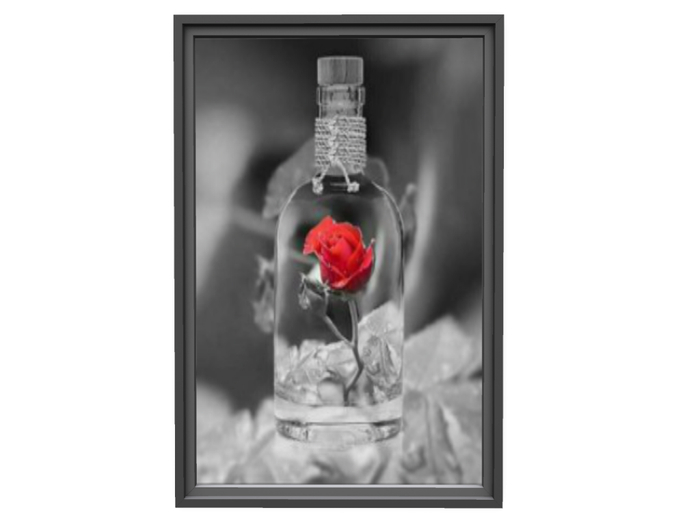 Picture with frame Flaschenpost