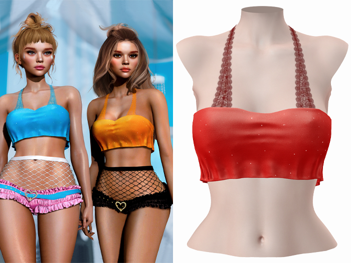 -[ vagrant ]- Adeline Top - Light Red