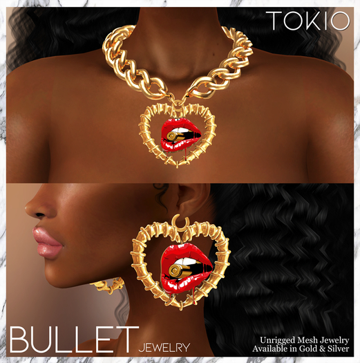 TOKIO Acessory - Bullet Gold Earring
