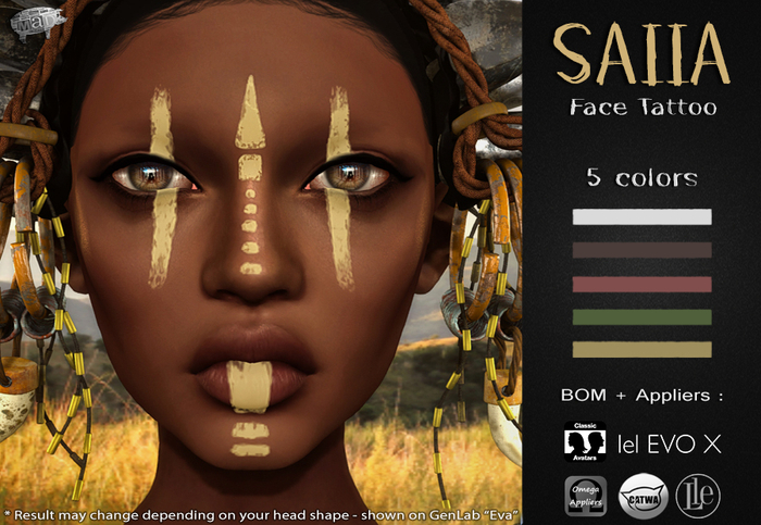 Mad' - Saiia FaceTattoo [APPLIERS + Tattoo]