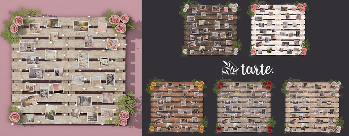 tarte. photo display pallet - FULL SET