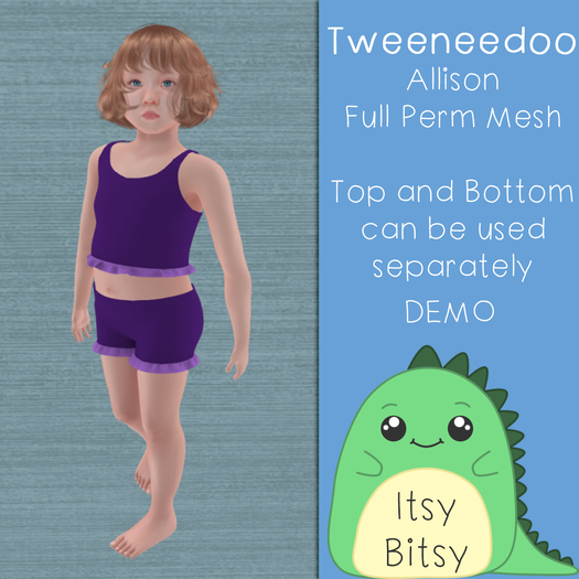 DEMO Itsy Bitsy Tweeneedoo Allison Full Perm Mesh Pajamas Set